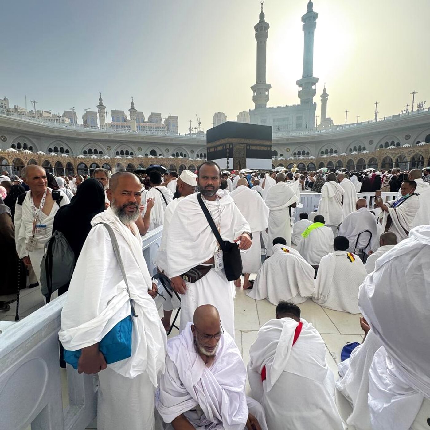 ALHAQ pilgrims group at the Kaaba